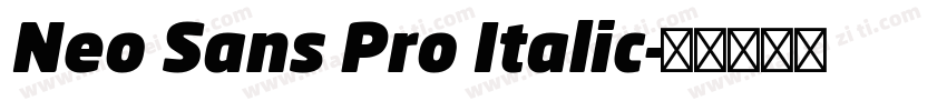 Neo Sans Pro Italic字体转换